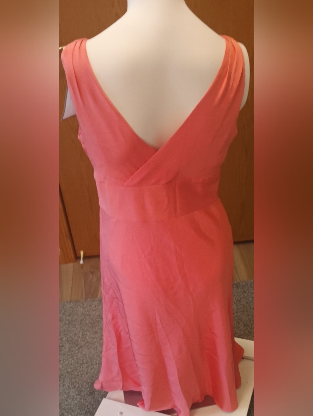Silk J.Crew Coral Party Dress, Brand New With Tags! Sleeveless, Size 10, Maxi.